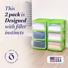 Homz Plastic 3 Drawer Medium Home Storage Container - 2 of 4