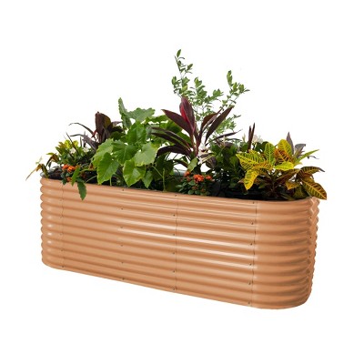 Vego Garden 10-in-1 Modular Rectangular Metal Outdoor Raised Garden Bed 48"x96"x32"