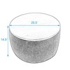 FONTOI 2 in 1 Round Storage Ottoman, Ottoman Foot Stools with Removable Lid, End table for Living Room Bedroom, Blue, 26"*16.8"*26" - 3 of 4