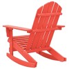 vidaXL Adirondack Rocking Chair Lounge Patio Chair for Garden Solid Wood Fir - Red - 4 of 4