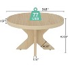 Tribesigns 31.5" Wood Round Coffee Table with Double X-Shaped Base - 3 of 4