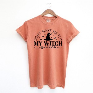 Simply Sage Market Women's Witch Switch Short Sleeve Garment Dyed Tee - 1 of 2