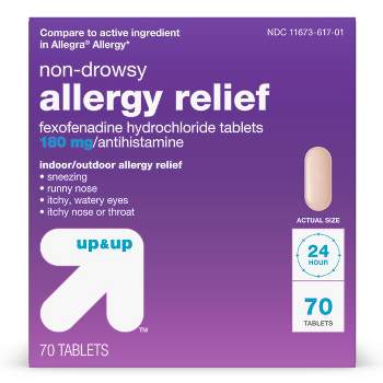 Fexofenadine Hydrochloride Allergy Relief Tablets- 70ct - up & up™