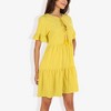Anna-Kaci Women's Ruffle Sleeve Tiered Dress With Button And Tassel Detail for Casual Looks - 4 of 4
