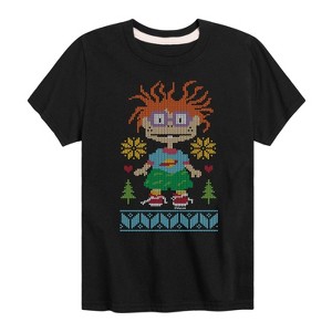 Boys' - Rugrats - Tommy and Friends Happy Holidays Short Sleeve Graphic T-Shirt - 1 of 4