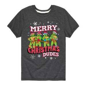 Boys' - Teenage Mutant Ninja Turtles - Merry Christmas Dude Short Sleeve Graphic T-Shirt - 1 of 4