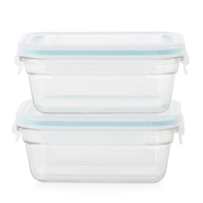 Glasslock 14-Piece Clear Glass Food Storage Container Set with Lids