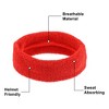 Unique Bargains Stretchy Cotton Blend Sweat Absorbing Sport Headband Wristband Big Red 3 pcs - 3 of 4
