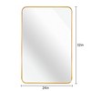 FONTOI 32"×24" Bathroom Wall Mirror Rectangular Metal Frame Modern Vanity Accent Mirror Decorative Statement Piece for Bedroom Living Room, Gold - 4 of 4