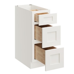 CASAINC 12 in. W x 24 in. D x 34.5 in. H Base Kitchen Cabinet with 3 Soft-Close Drawers – Plywood RTA Cabinets - 1 of 4
