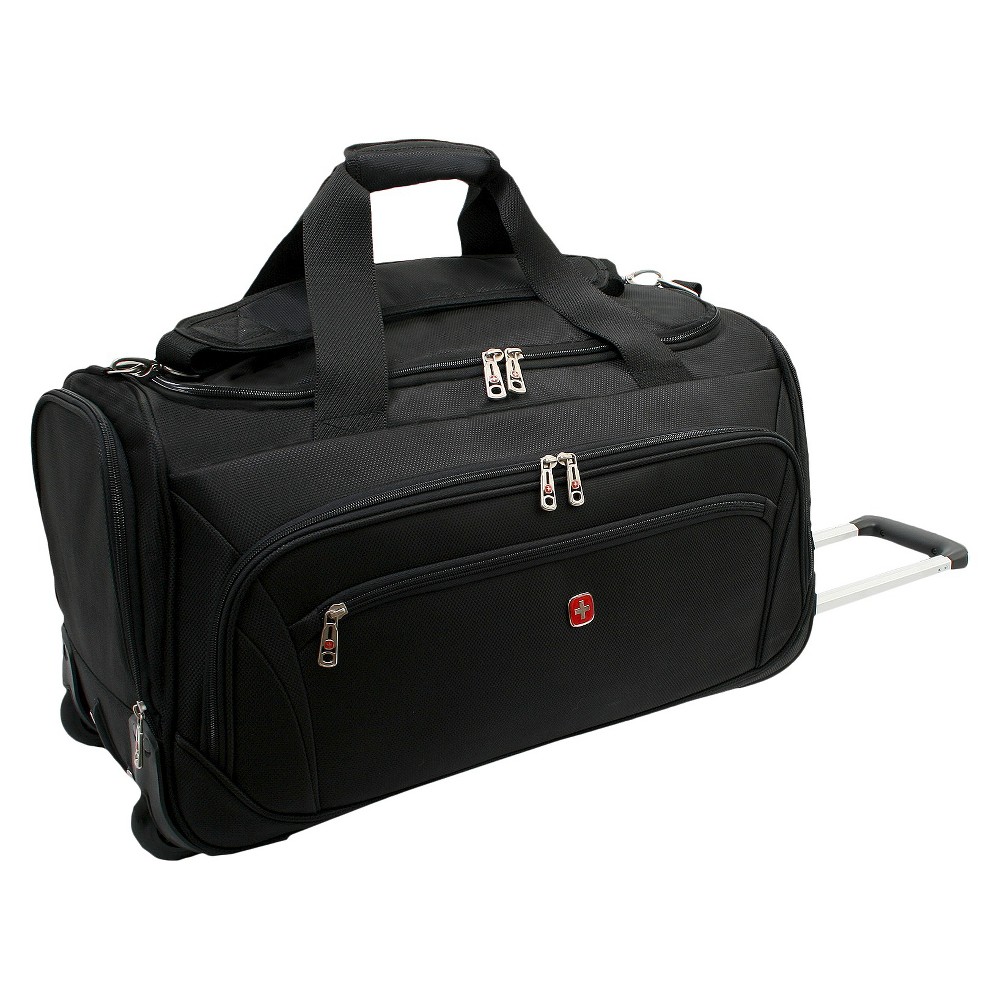 Photos - Travel Bags Swiss Gear SWISSGEAR Zurich 48L Wheeled Duffel Bag - Black 