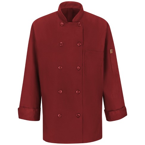 Red Kap Women's Chef Coat With Oilblok + Mimix, Fireball Red - X