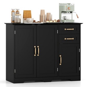 Tangkula 40" Sideboard Buffet Cabinet Modern Kitchen Storage Organizer w/ 2 Drawers - 1 of 4