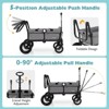 Infans Wagon Stroller for 2 Kids Push Pull Double Stroller with Adjustable Handle - 4 of 4