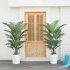DR.Planzen 72" Artificial Palm Tree - 6FT UV Resistant Fake Plant with14 Silk Leaves & 15.7" Planter for Indoor House Plants, Tall Faux Trees 1 Pack - 2 of 4