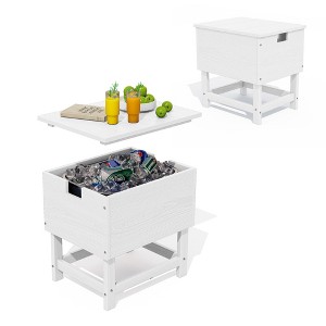 Hyleory Portable HDPE Side Table, 3-in-1 Patio Cooler Table - 1 of 4