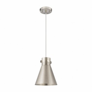 Newton Cone - 1 Light Pendant with Metal Shade In Industrial Style-9.88 Inches Tall and 8 Inches Wide - 1 of 1