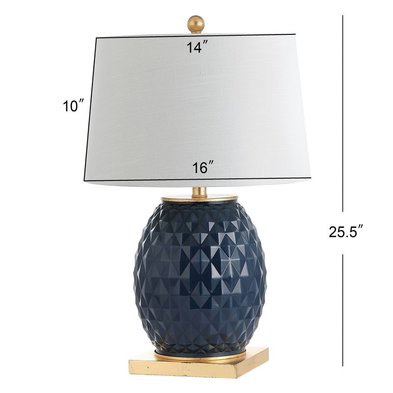 25.5" Glass/Metal Diamond Table Lamp (Includes Energy Efficient Light Bulb) - JONATHAN Y, 5 of 6