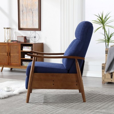 Modern Recliner Chair with Adjustable Backrest, Upholstered Single Sofa Chair, Accent Chair Sofa Armchair with Seat Cushion for Living Room
