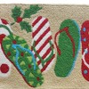 Jellybean Christmas Sandals Doormat – 20"x30" Holiday Beach-Themed Accent Mat for Indoor/Outdoor Use - 2 of 3
