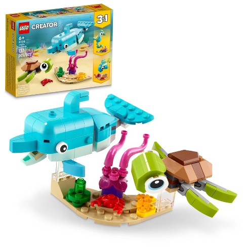 Lego Creator 3 In 1 Dolphin Turtle Sea Animals Toy Set 31128