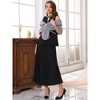 INSPIRE CHIC Women's Faux Fur Wedding Cape with Pearl Rhinestone Brooches Shawl - 3 of 4