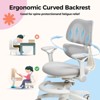 UNISOAR Kids Desk Chair, Ergonomic Kids Study Chair with Adjustable Height, Swivel Mesh Desk Chair with Wheels-Includes 2 Free Chair Covers - 2 of 4