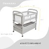 MYKKO Bedside Bassinet for Baby, Portable Baby Bassinet Bedside Sleeper for Newborn Infants with Wheels Storage Basket, Adjustable 7 Heights - 2 of 4
