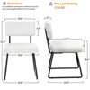 Aheaplus Dining Chairs Set of 2/4/6/8, Tufted Velvet Upholstered Metal Side Chair - 4 of 4