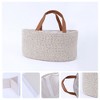 Unique Bargains Handcrafted Odorless Cotton Rope Storage Basket with Handles and Divider 1 Pack - 3 of 4