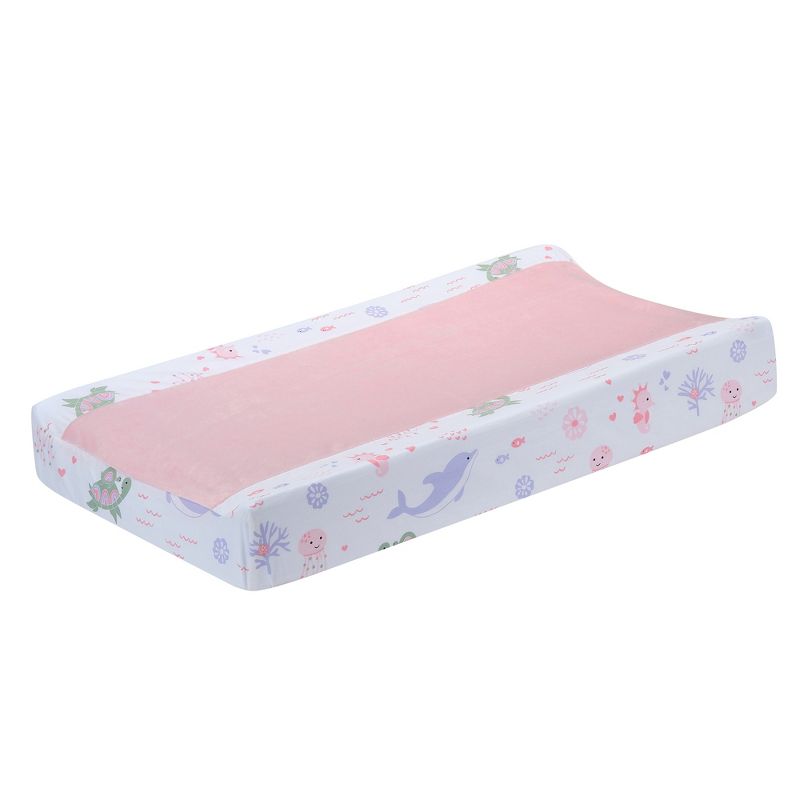 Lambs & Ivy Sea Dreams Dolphin/Turtle Underwater Nautical Changing Pad Cover, 3 of 6