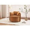 MAYEERTY Teddy Fabric Swivel Storage Chair, Back Cushion, Living Room, Khaki - 2 of 4