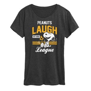 Women's - Peanuts - Peanuts Laugh League Short Sleeve Graphic T-Shirt - 1 of 4