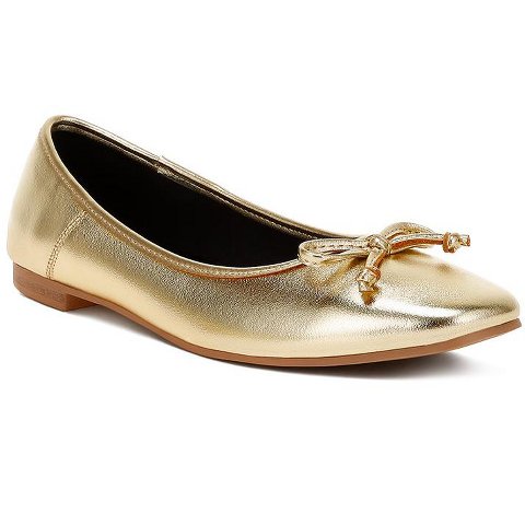 Обувь Rag & Co Womens Ipara Bow Detail Metallic Ballerinas 6