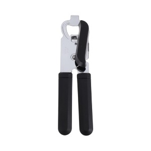 Unique Bargains Portable Can Opener Handheld 3-in-1 Can Opener Bottle Opener PP Iron Silver Tone Black 2.17"x7.87" 1Pc - 1 of 4