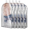 5-pack clothes hanging bags, dustproof and waterproof clothes storage hanging bags, transparent bags - 2 of 4