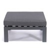 LeisureMod Chelsea Outdoor Patio Ottomans Set of 2, Black Aluminum with Cushions – Weather-Resistant Footstools for Patio and Garden - 2 of 4