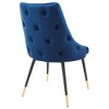 Modway Adorn Tufted Performance Velvet Dining Side Chair, Navy 25D x 22W x 34H Inch - 3 of 4