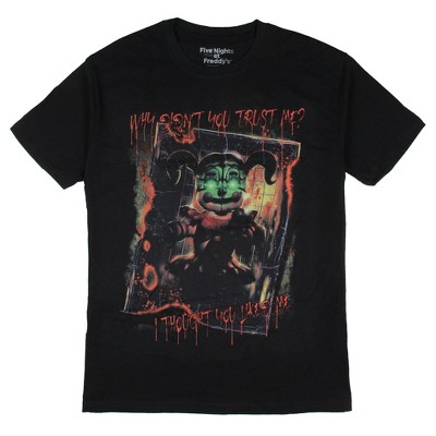 Five Nights At Freddy's Men's Circus Baby Adult Short Sleeve T-Shirt