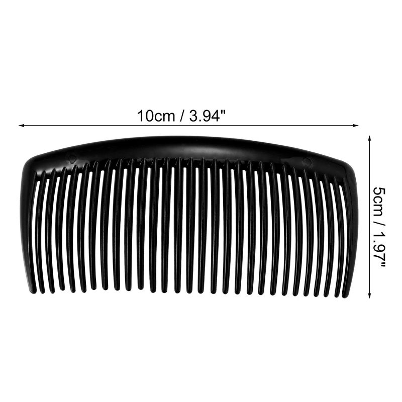 Unique Bargains Classic Side Clip Hair Comb Teeth Hair Combs Hair Clip Comb Plastic 4 Pcs, 3 of 7