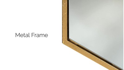 Geometric Bronze Hexagon Full Length Wall Mirror 31"x22"