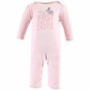 Hudson Baby Infant Girl Cotton Coveralls, Some Bunny - 3 of 4