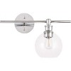 Elegant Lighting Collier 1 light Chrome and Clear glass right Wall sconce - 2 of 4