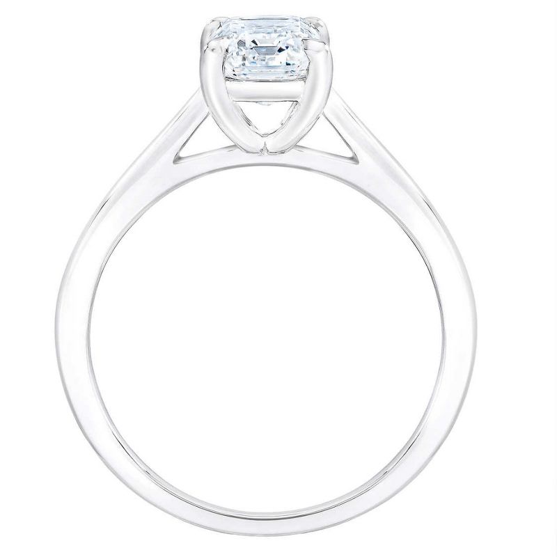 Pompeii3 Platinum 1Ct Emerald Cut Diamond Solitaire Engagement Ring Lab Created, 3 of 6