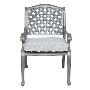 NicBex 1pc Outdoor Dining Chairs with Cushions and Aluminium Frame for Patio,Backyard,Gray - 1 of 4