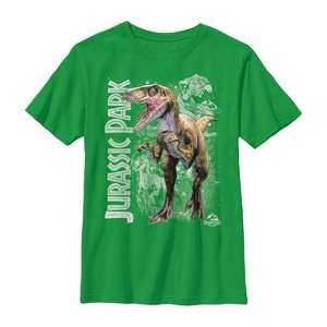 Boy's Jurassic Park Raptor Dino Shadows T-Shirt - 1 of 3