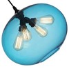 CWI Lighting Glass 4 Light Down Pendant With Blue Finish - 4 of 4