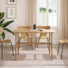Lirago 47 Inch Rectangular Wood Dining Table for 4-6 People Modern Kitchen Table with Sturdy Metal Frame for Dining Room Kitchen Easy Assembly - 4 of 4