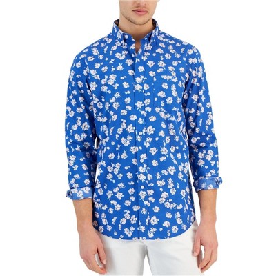 Club Room Mens Floral Button Up Shirt