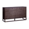 Teamson Home Hatteras Sideboard Cabinet 3 Rattan Inlay Drawers & 2 Doors Adjustable Shelf - 3 of 4